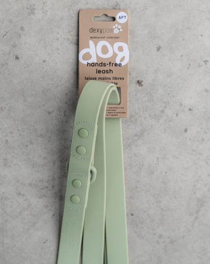 Hands Free Leash in Sage Green: 6 FT