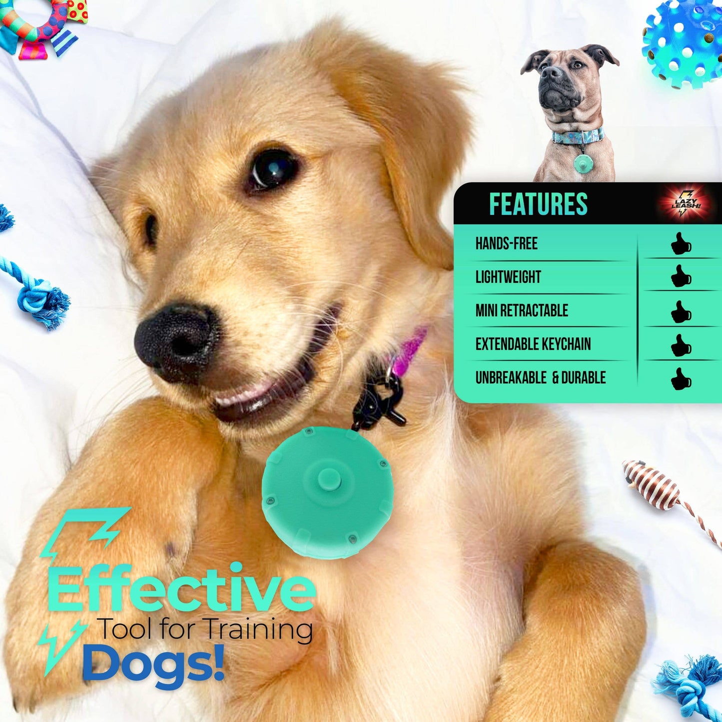NEW! Lazy Leash! (2pc) Hangers - Pink, Aqua, Gray + Black