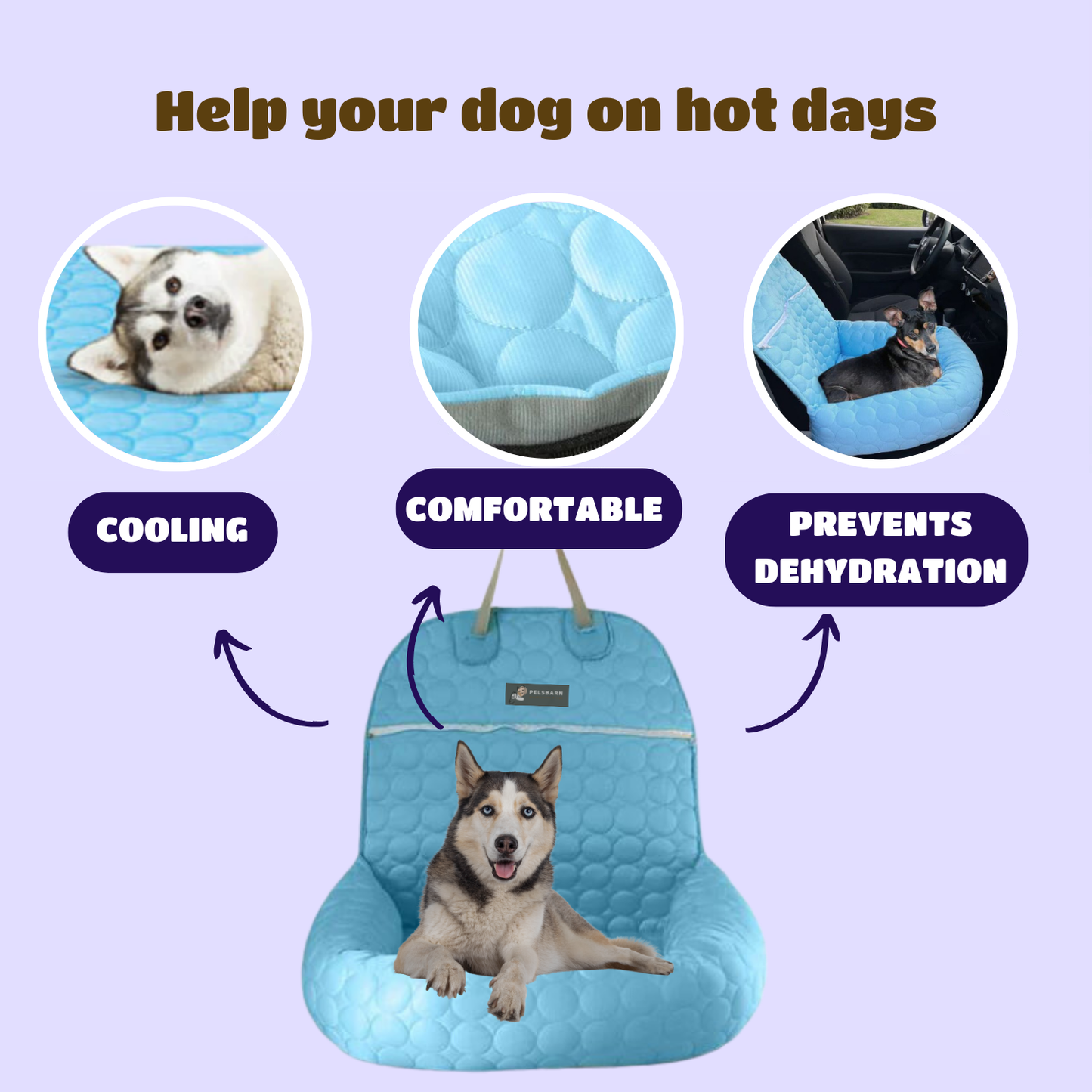 Cooling Car Bed Heat Relief - Pelsbarn 🐾: Beige / M