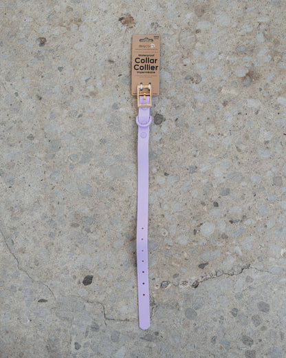Lilac Waterproof Dog Collar: S