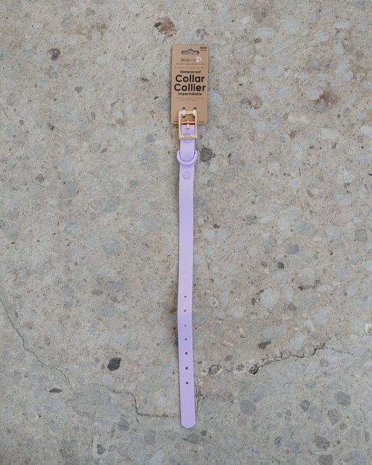 Lilac Waterproof Dog Collar: S