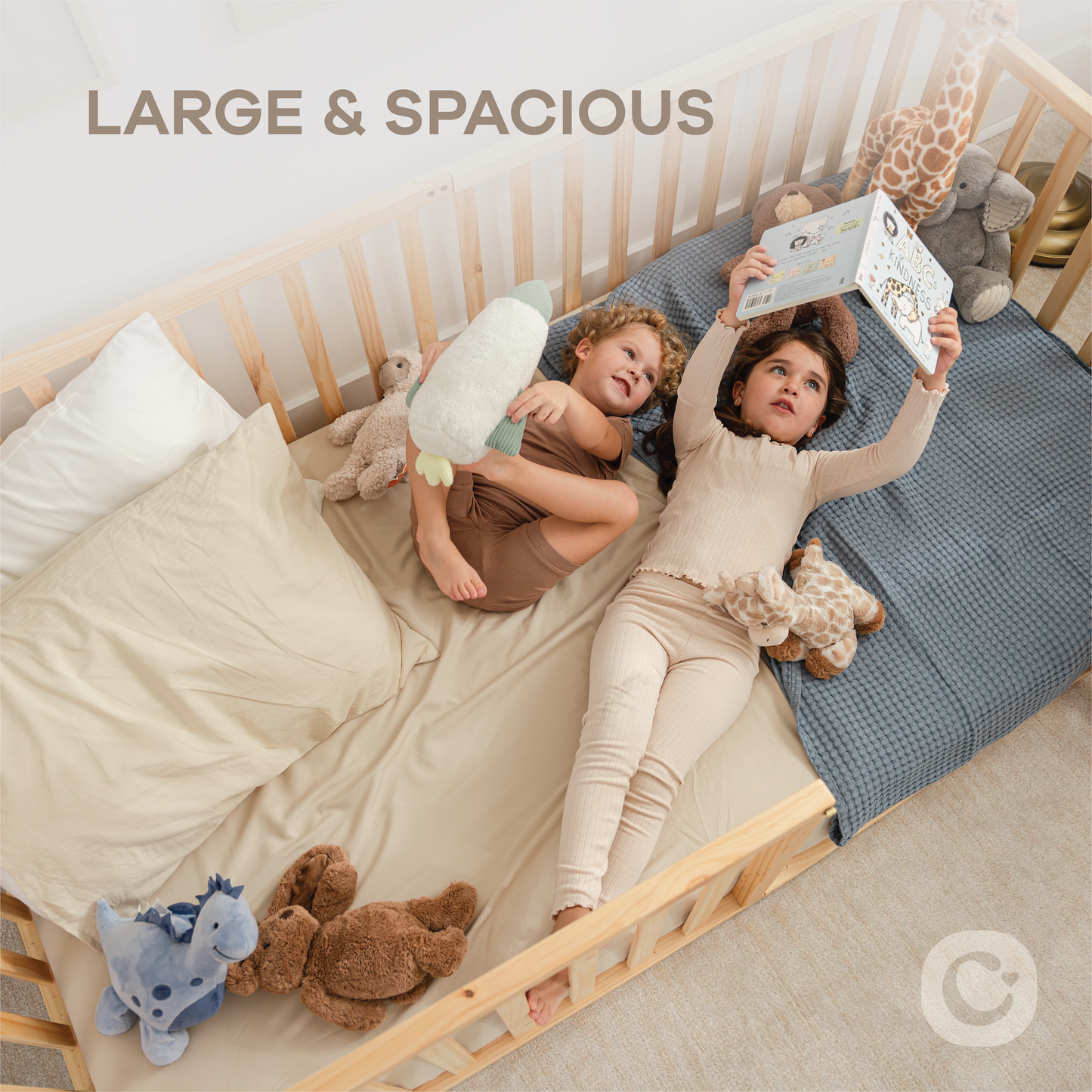 Kids House Gated Floor Bed Twin Size for 5+ by Comfy Cubs: Grey