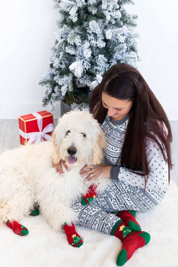 Human and Dog Matching Christmas Sock Set, Christmas Tree