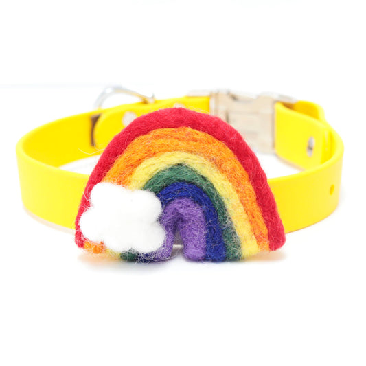 Rainbow Dog Collar Accessory (4 Colors) - Pride: Bold / Fits 5/8" to 3/4"