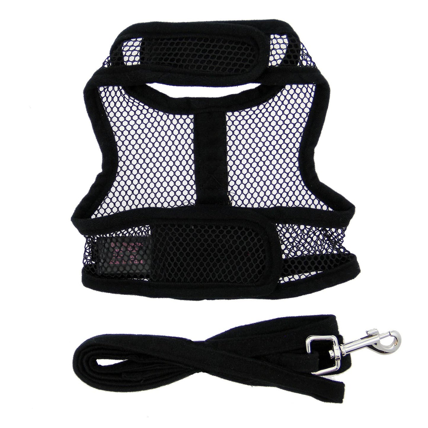 Cool Mesh Dog Harness - Solid Black: Medium