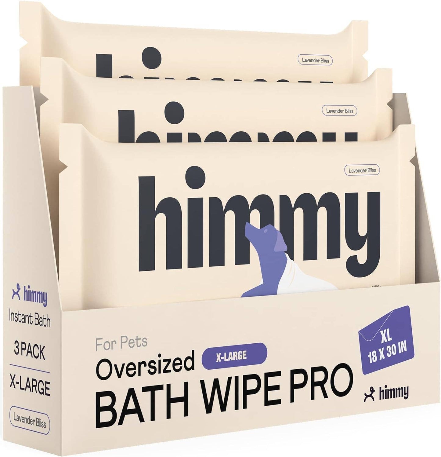Large Pet Wipes for Dogs and Cats: Lavender Bliss / Extra Large  18x30