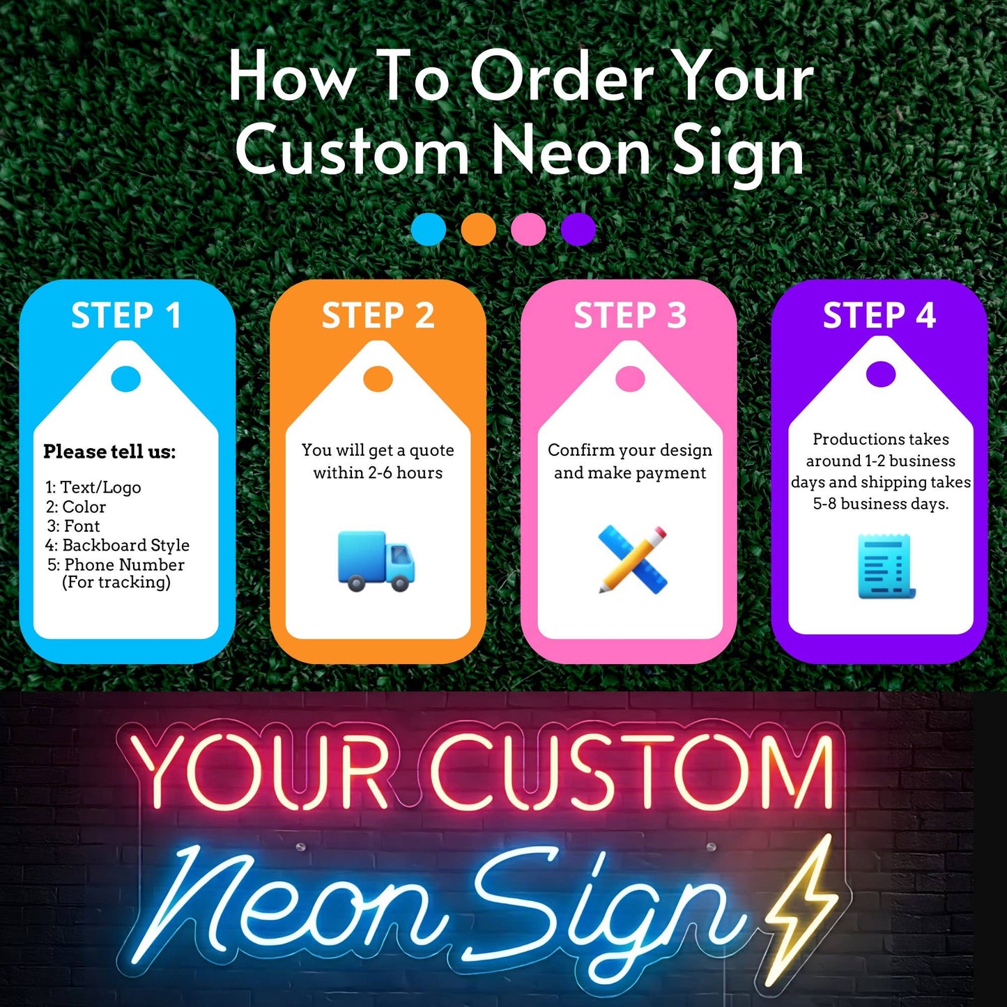 Custom Name Neon Logo Sign, Personalize Neon Led Sign Decor: Lucky Mother Pupper
