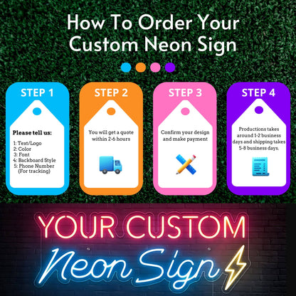 Custom Name Neon Logo Sign, Personalize Neon Led Sign Decor: Lucky Mother Pupper