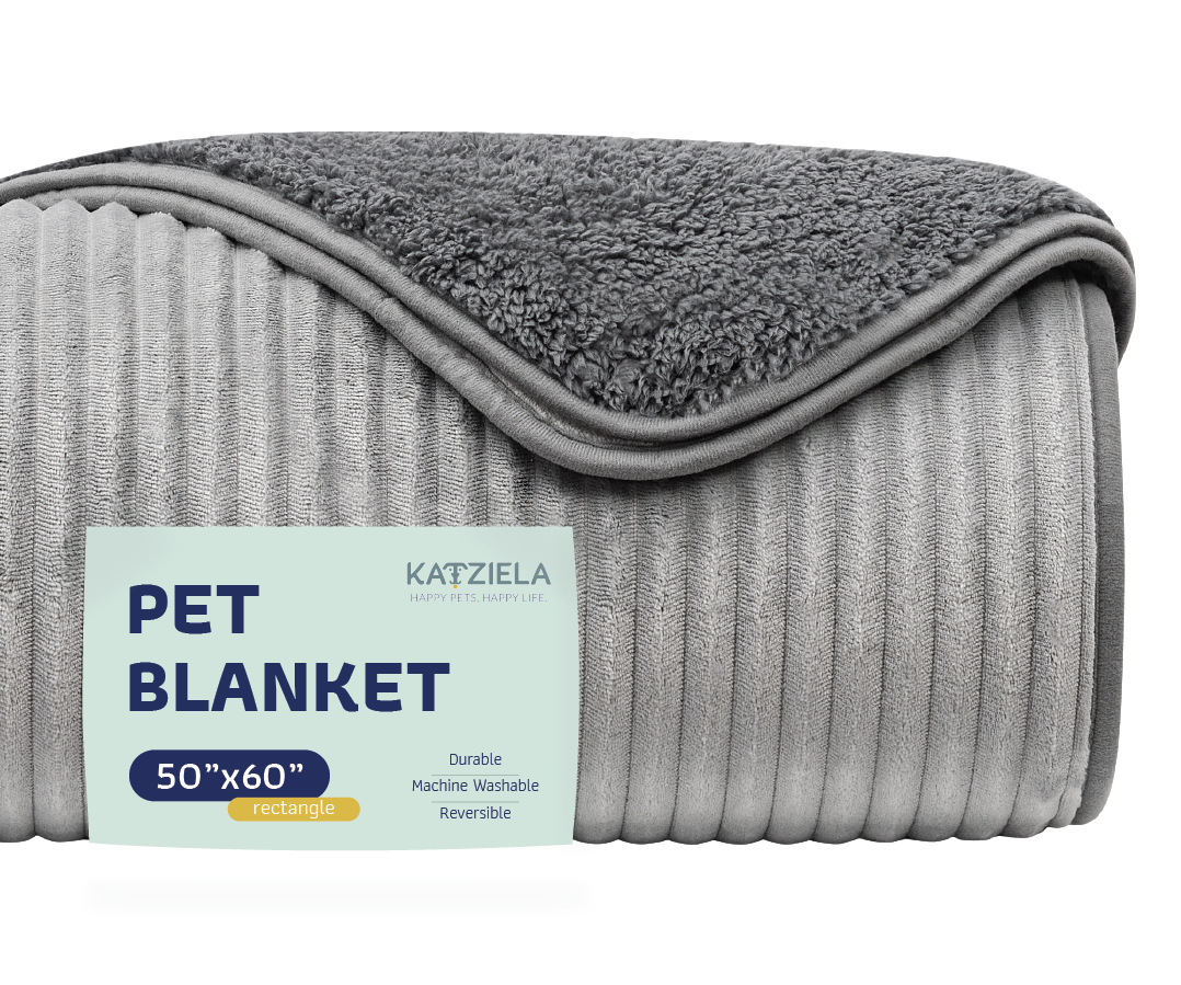 Premium Waterproof Sherpa Soft Throw Blanket's For Dog & Cat: Grey / Large 50x60 / Solid