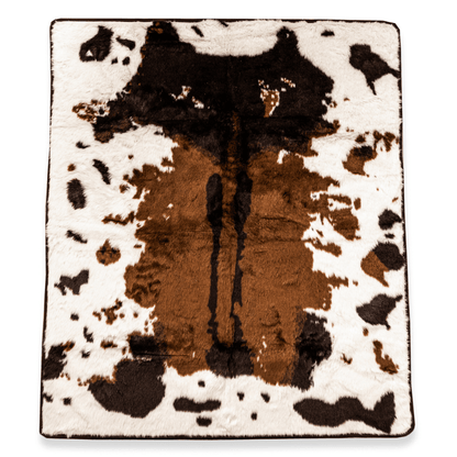 PupProtector™ Waterproof Throw Blanket - Brown Faux Cowhide: Large (80"L x 62"W)