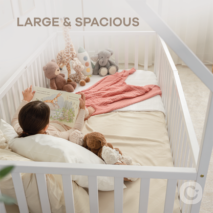 Kids House Gated Floor Bed Twin Size for 5+ by Comfy Cubs: Grey