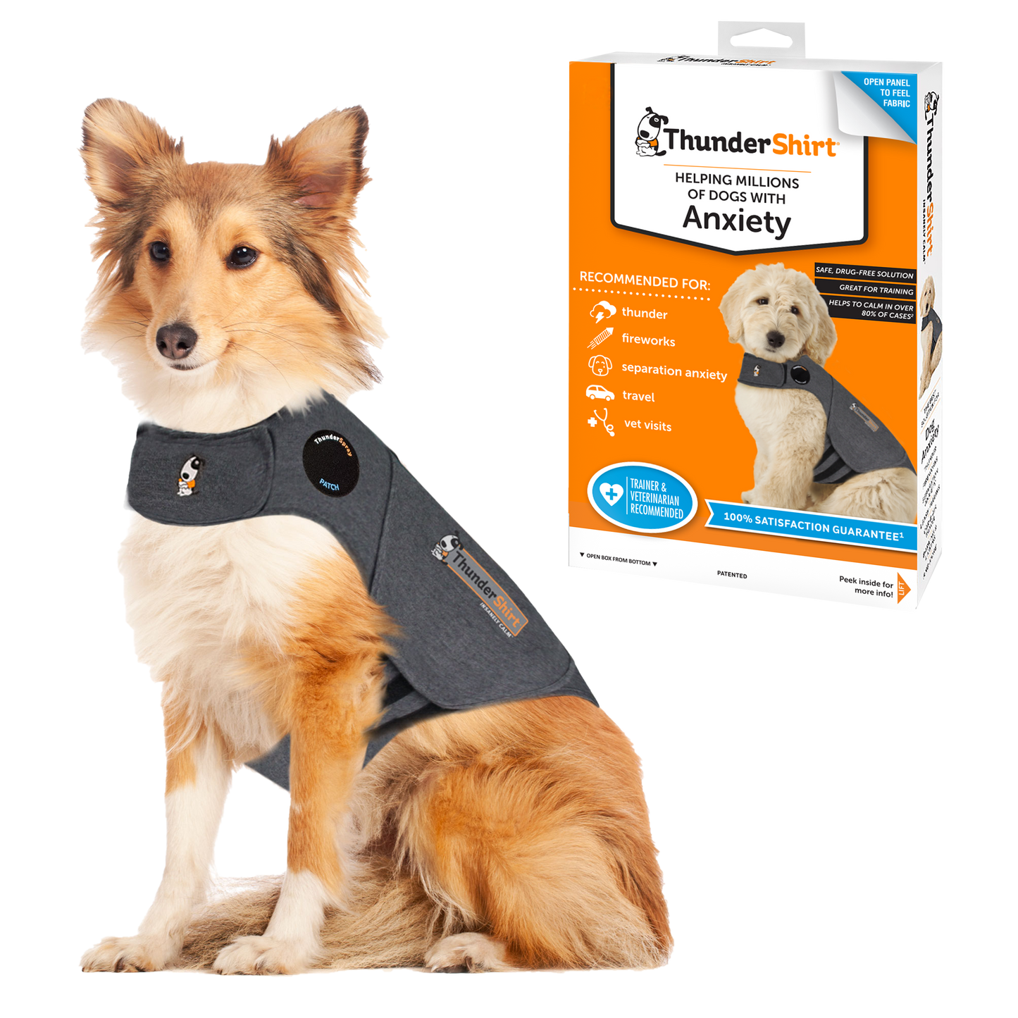 ThunderShirt For Dogs Heather Grey Classic - Dog Anxiety: XLarge