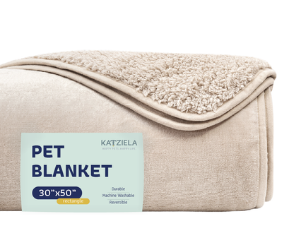 Premium Waterproof Sherpa Soft Throw Blanket's For Dog & Cat: Grey / Large 50x60 / Solid