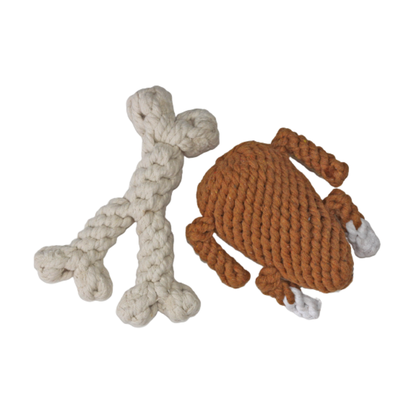 Stuffed Turkey- turkey & wishbone chew set