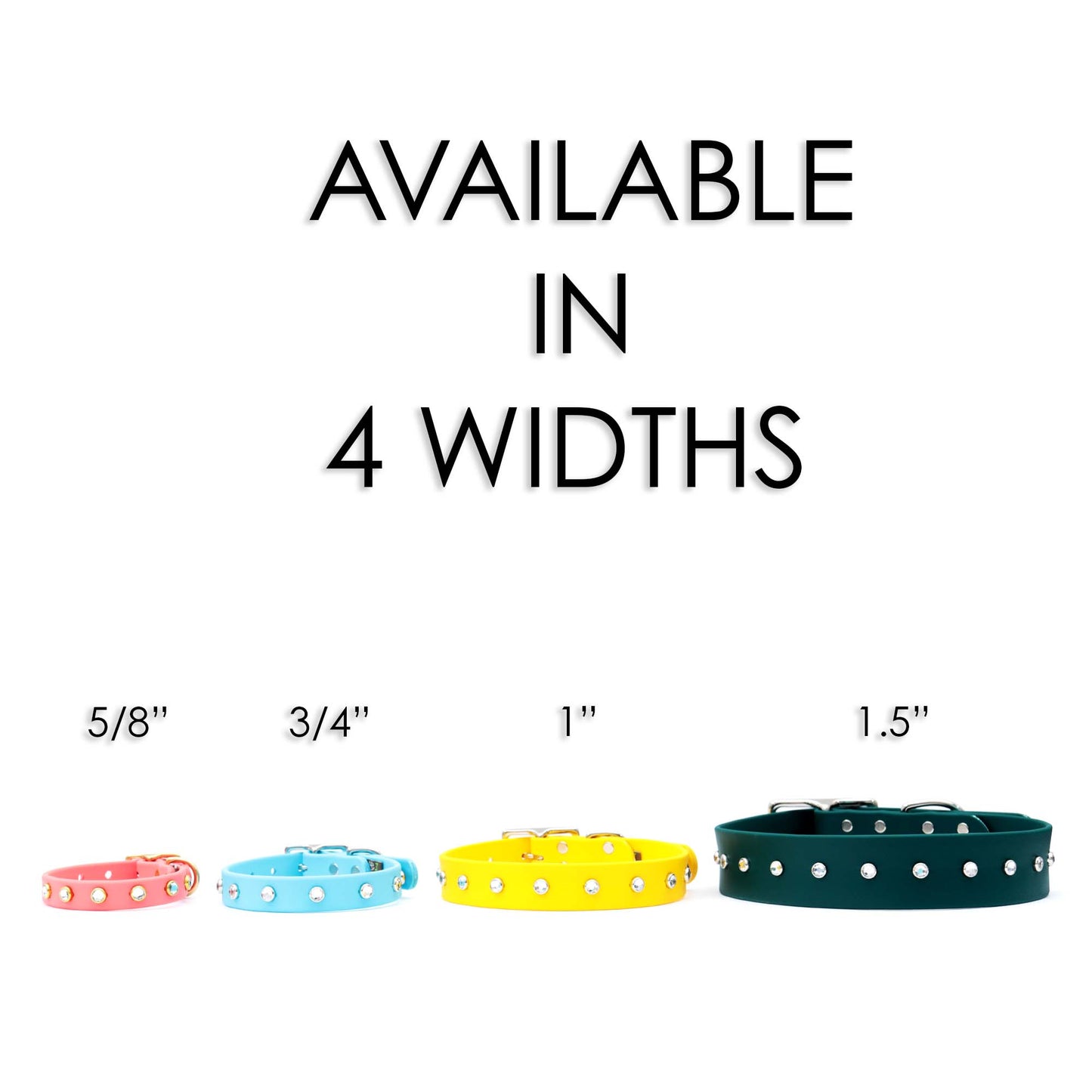 Pink Studded Waterproof Biothane Dog Collar BeltBuckle-Dolly: Pastel Purple / Silver / SM 5/8”W x 9-12”L