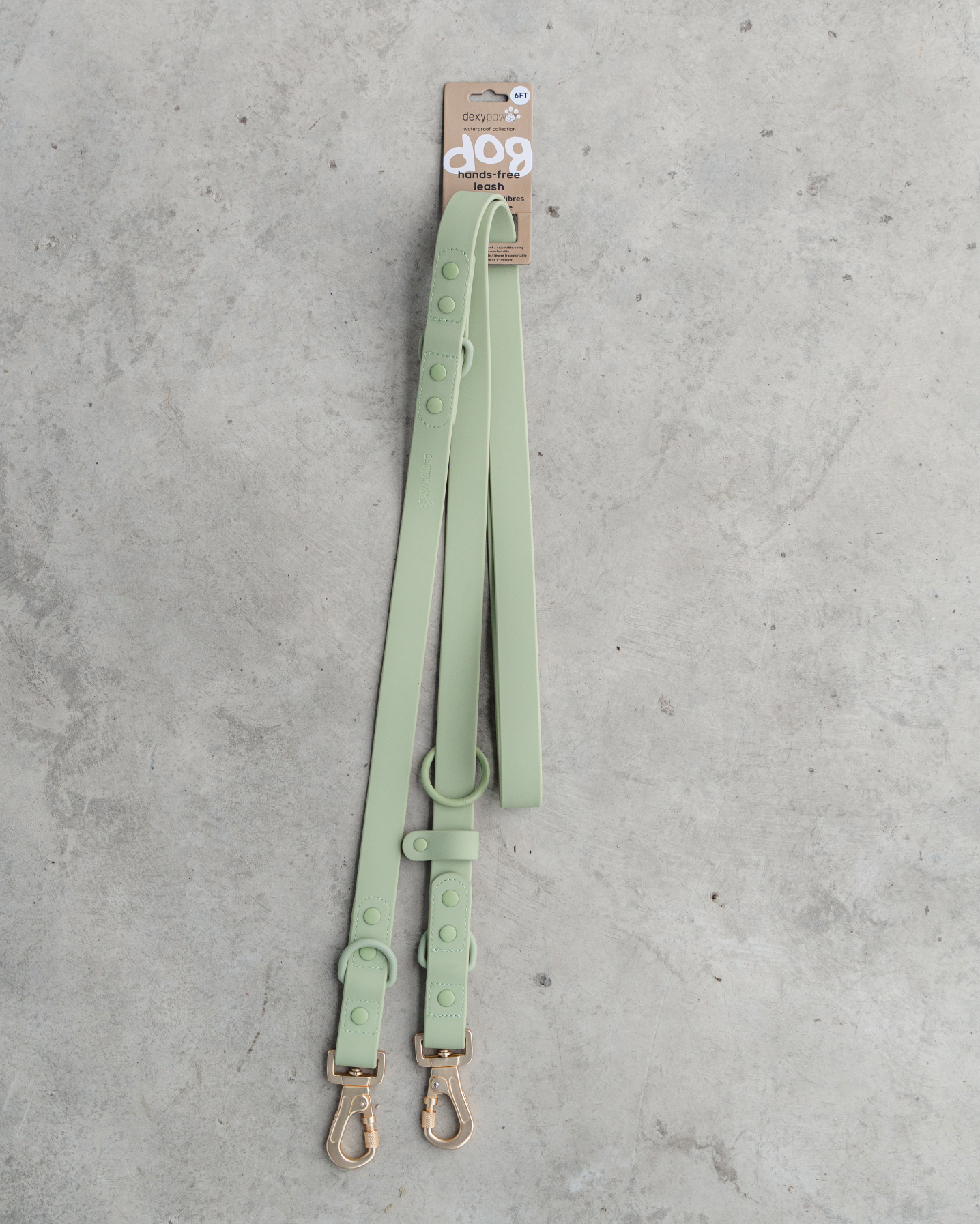 Hands Free Leash in Sage Green: 6 FT