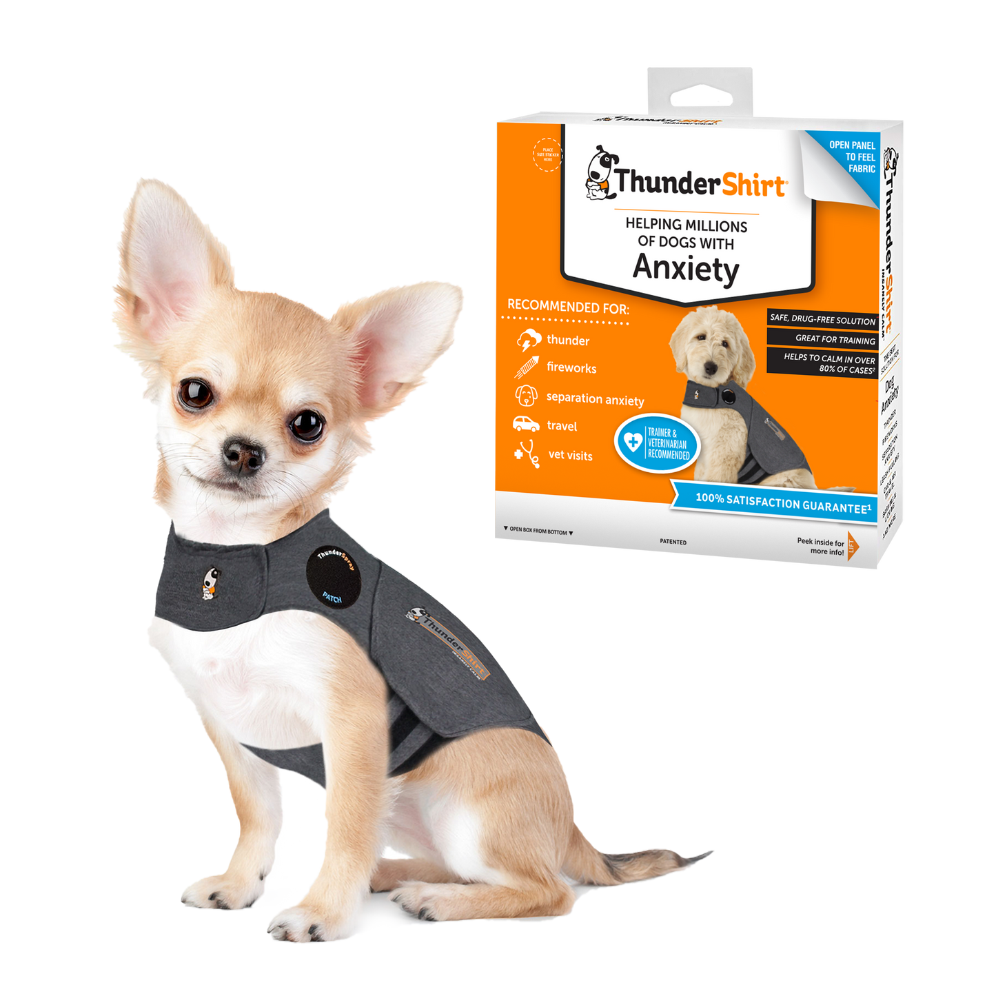 ThunderShirt For Dogs Heather Grey Classic - Dog Anxiety: XLarge