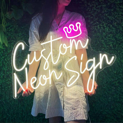 Custom Name Neon Logo Sign, Personalize Neon Led Sign Decor: Lucky Mother Pupper