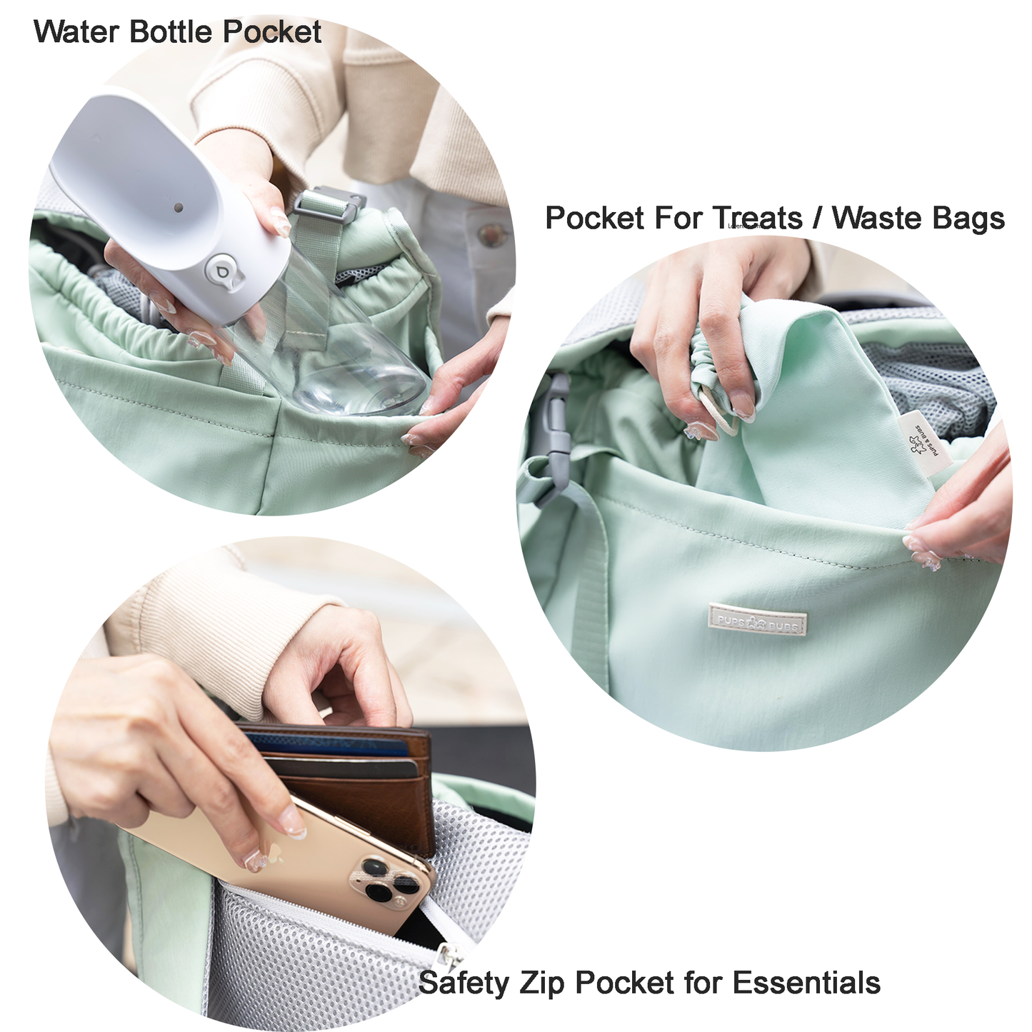 Carry Me Crossbody Carrier | Dog & Cat Carrier | 2 Colors: Mint Green