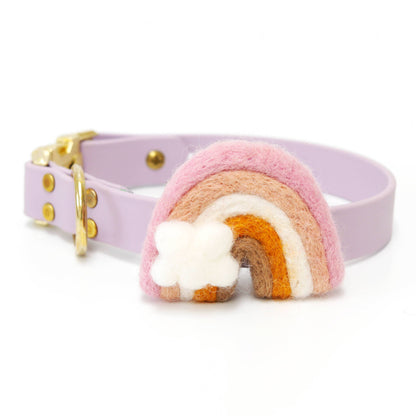 Rainbow Dog Collar Accessory (4 Colors) - Pride: Pastel / Fits 5/8" to 3/4"