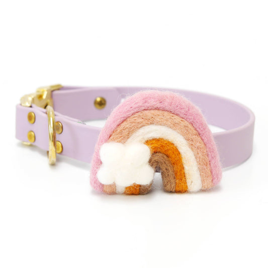 Rainbow Dog Collar Accessory (4 Colors) - Pride: Pastel / Fits 5/8" to 3/4"