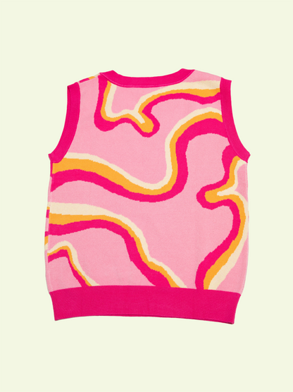 Pink Lemonade Human Sweater Vest: S