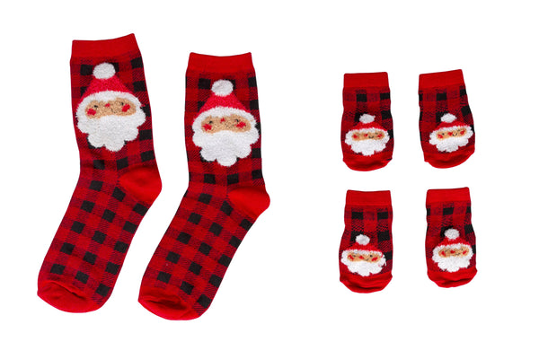 Human and Dog Matching Christmas Sock Set, Santa